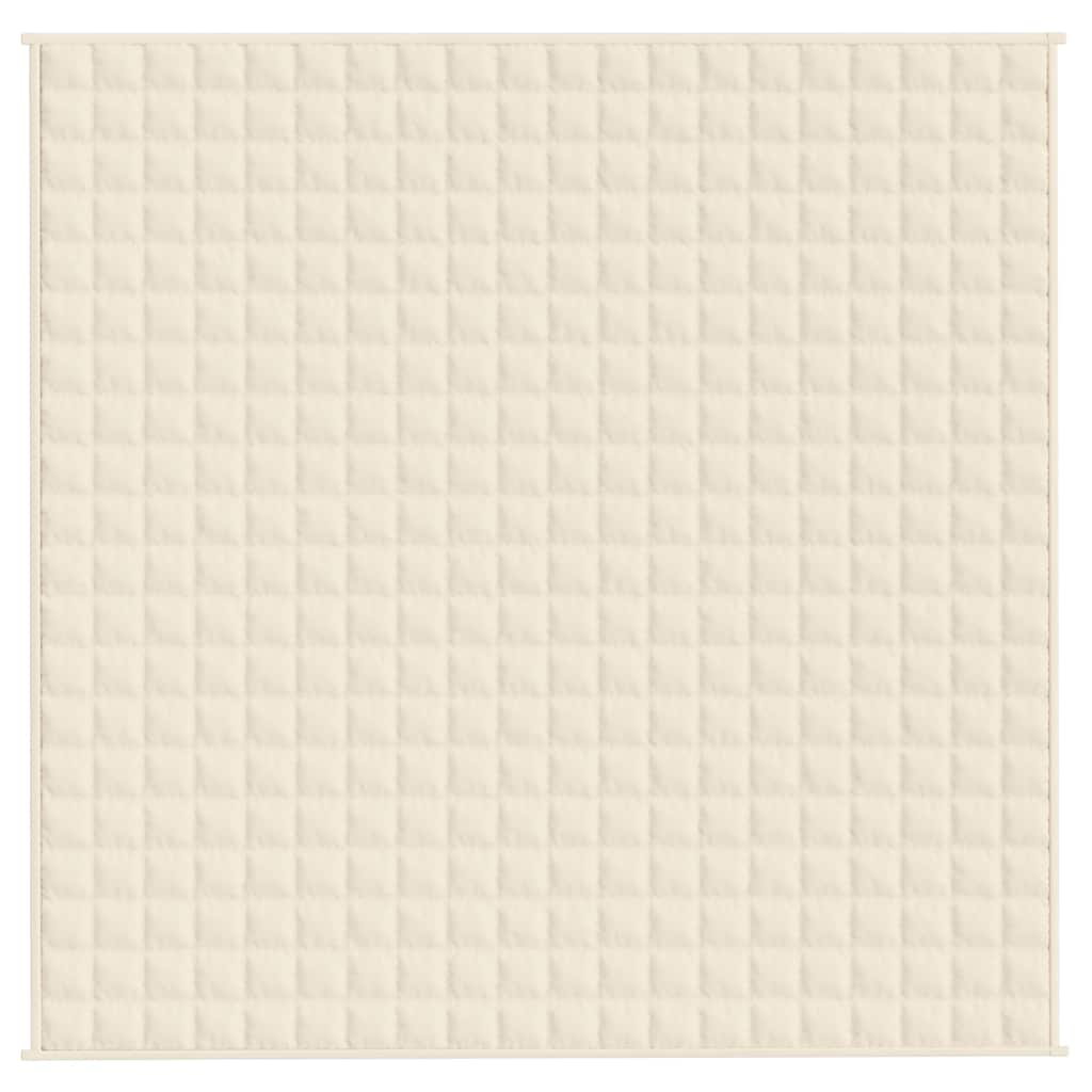 Vidaxxl schwache Decke 200x200 cm 9 kg Stofflichtcreme -gelöscht