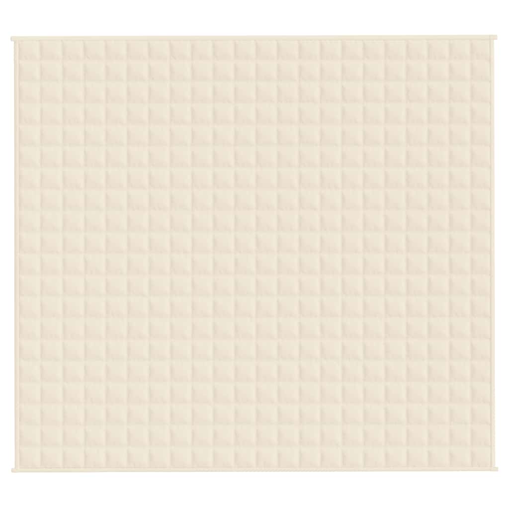 Vidaxl verzwaringsdeken 200x225 cm 9 kg stof lichtcrèmekleurig