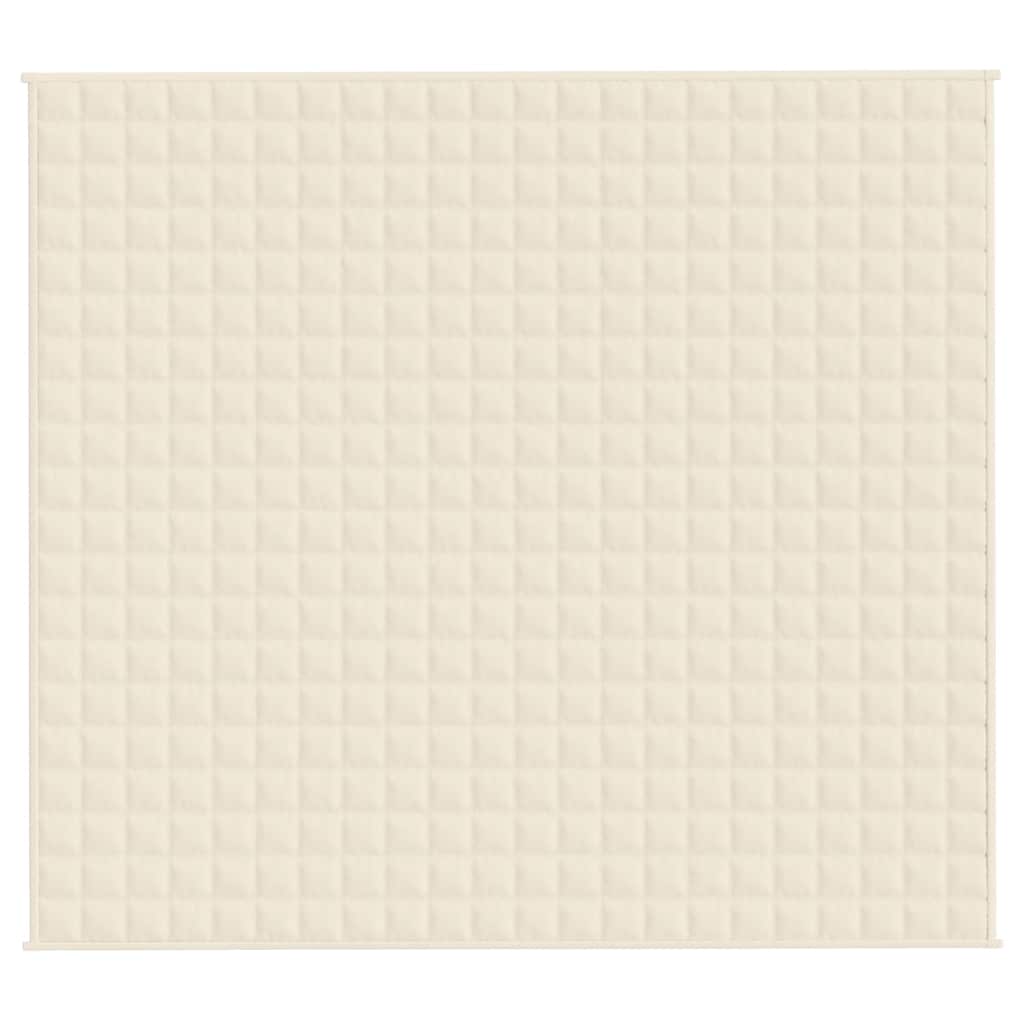 Vidaxl verzwaringsdeken 200x225 cm 13 kg stof lichtcrèmekleurig