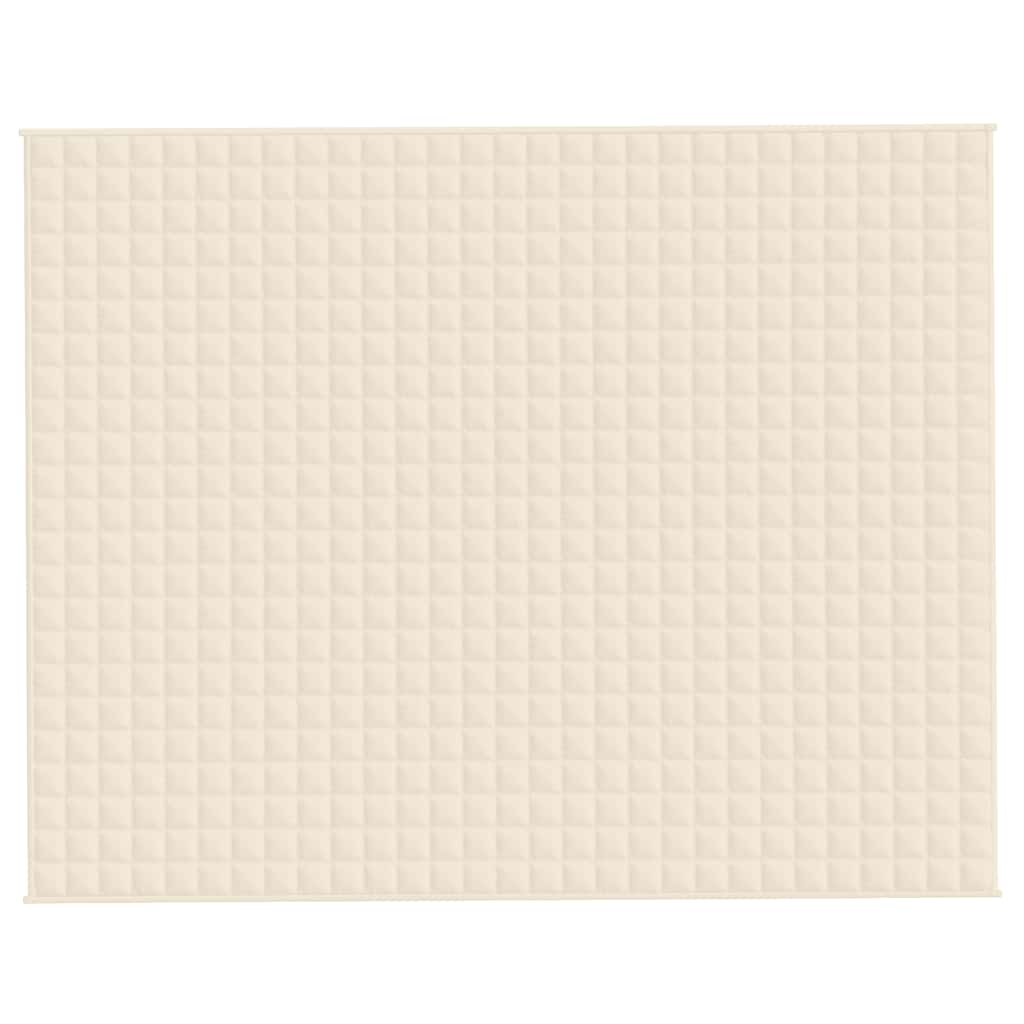 Vidaxl verzwaringsdeken 235x290 cm 11 kg stof lichtcrèmekleurig