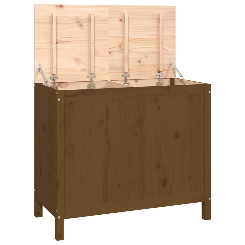 Vidaxx Waschkorb 88,5x44x76 cm Festkiefer Honigbraun