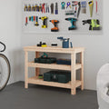 Vidaxl werkbank 110,5x50x80 cm massief grenenhout