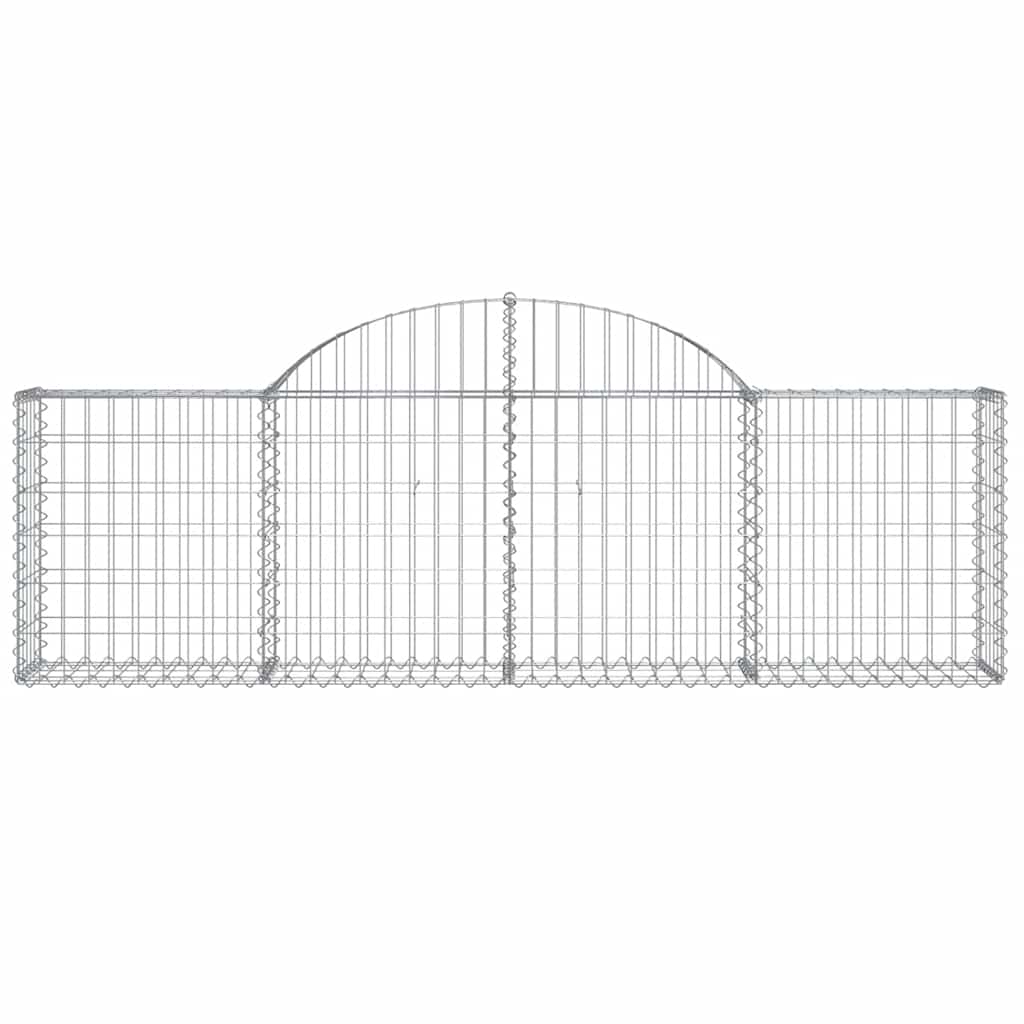 Vidaxl schanskorf gewelfd 200x30x60 80 cm gegalvaniseerd ijzer