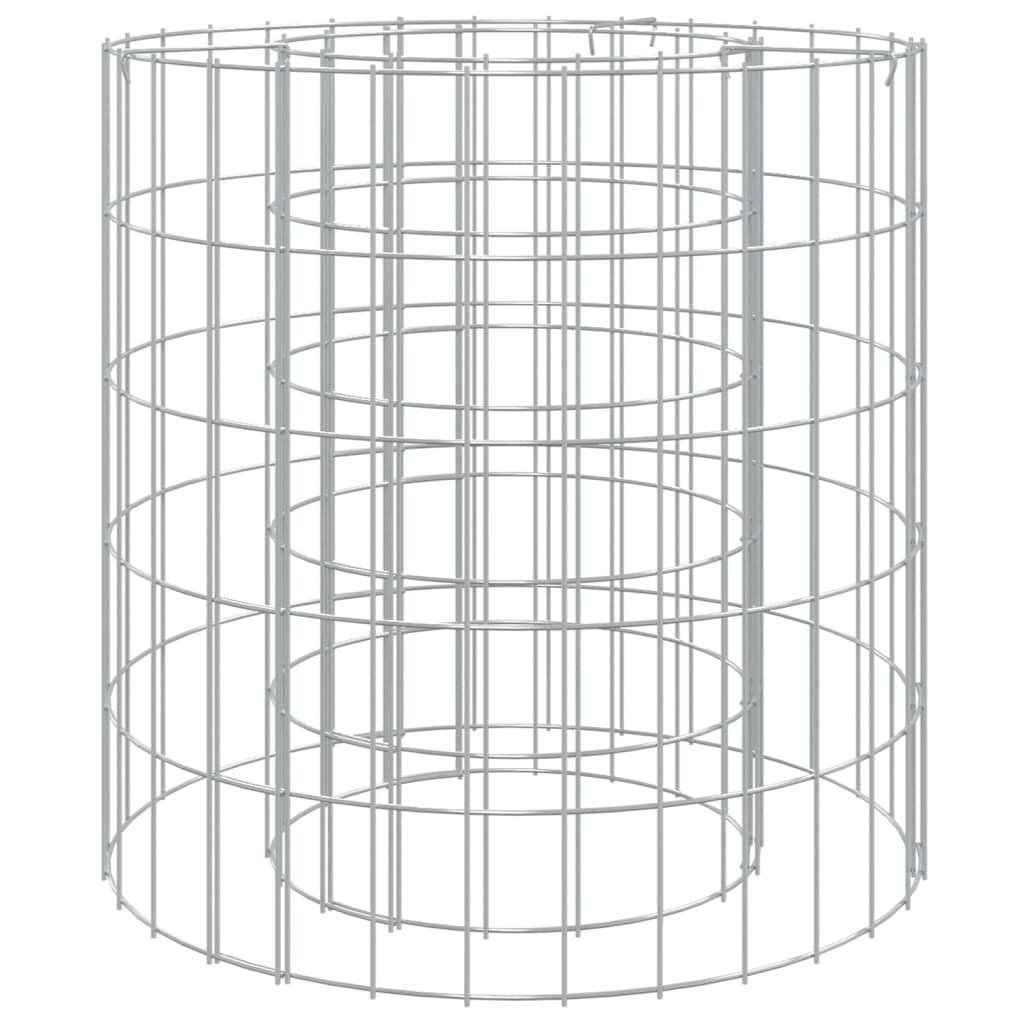 VidaXL Gabionen-Feuerstelle ø 50 cm, verzinktes Eisen