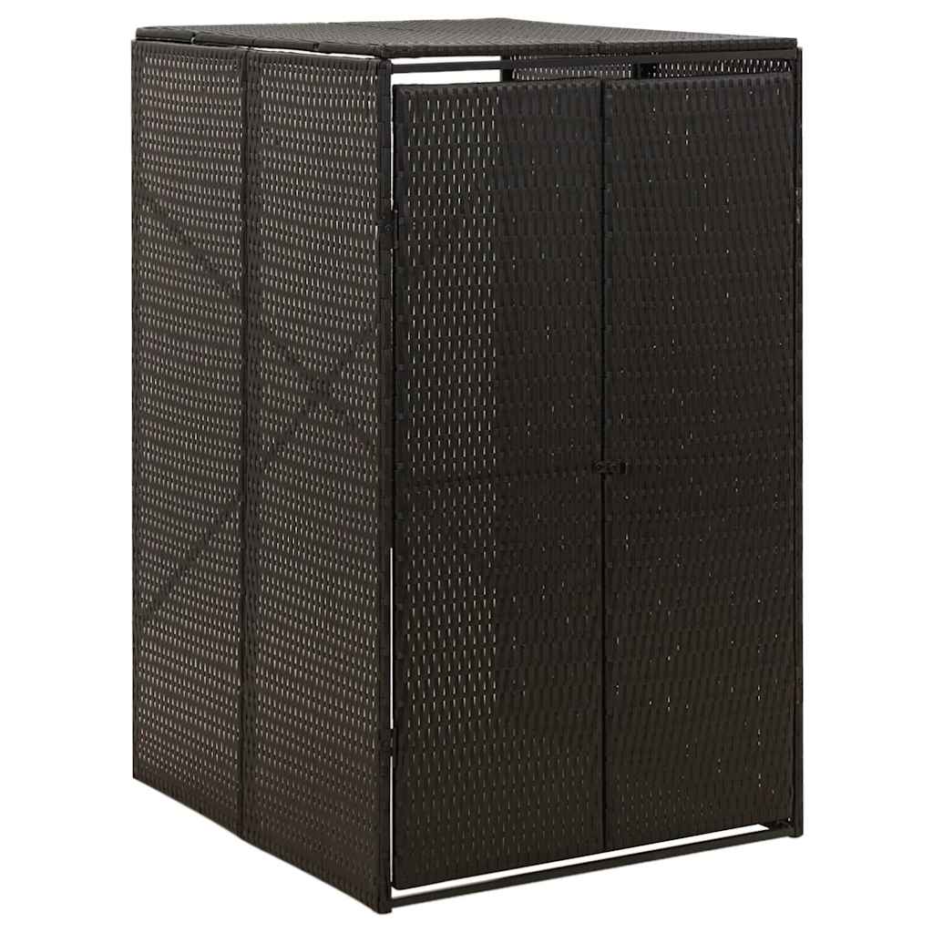 Vidaxl containerberging enkel 70x80x117 cm poly rattan zwart