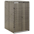 Vidaxl containerberging enkel 70x80x117 cm poly rattan grijs