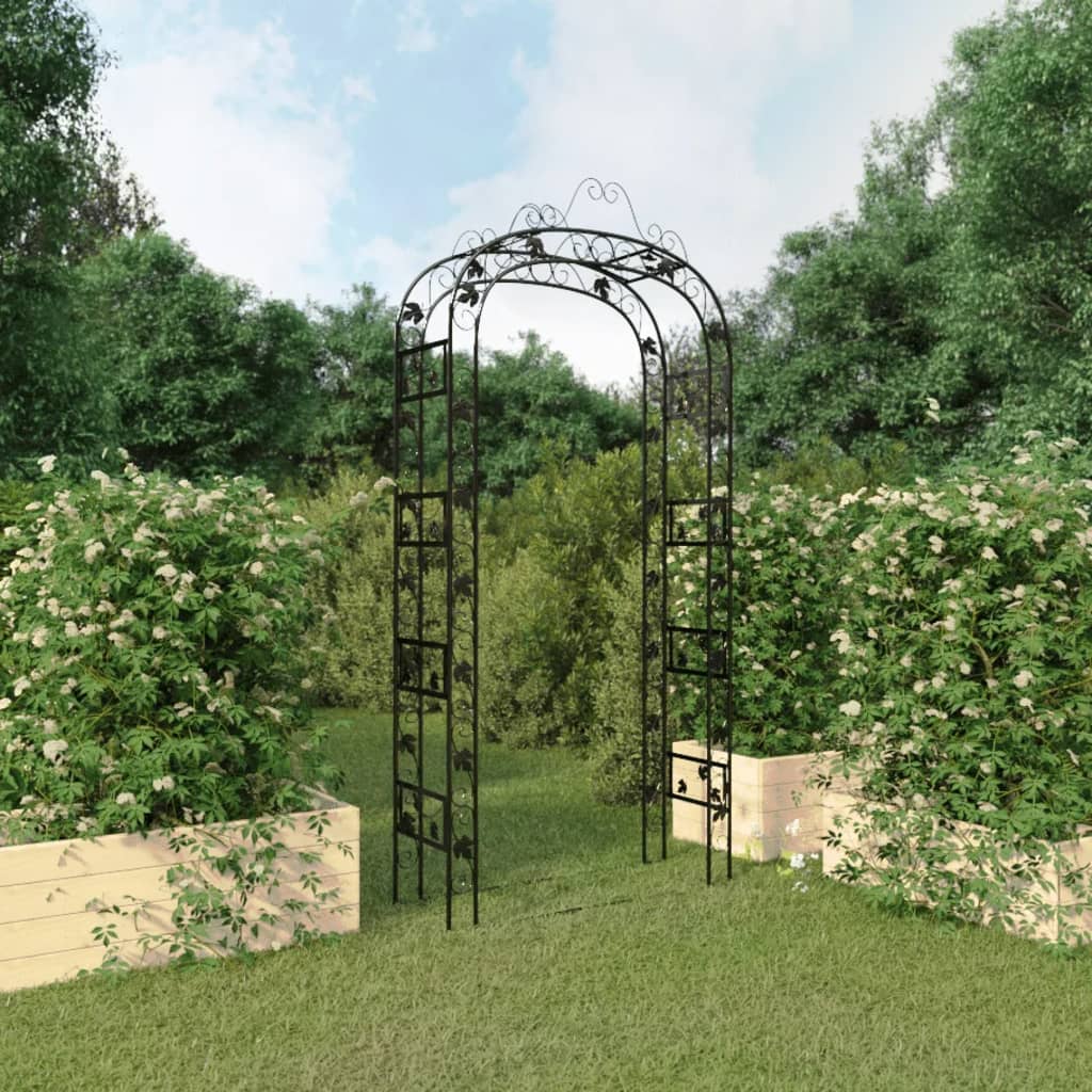 VidaXL Gartentrog 116x45x240 cm Stahl schwarz