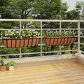 VidaXL Wandregale, 2 Stück, aus Kokosfaser, 61 x 19 x 16 cm, Stahl, Schwarz