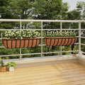 VidaXL Wandregale, 2 Stück, aus Kokosfaser, 76 x 21 x 16 cm, Stahl, Schwarz