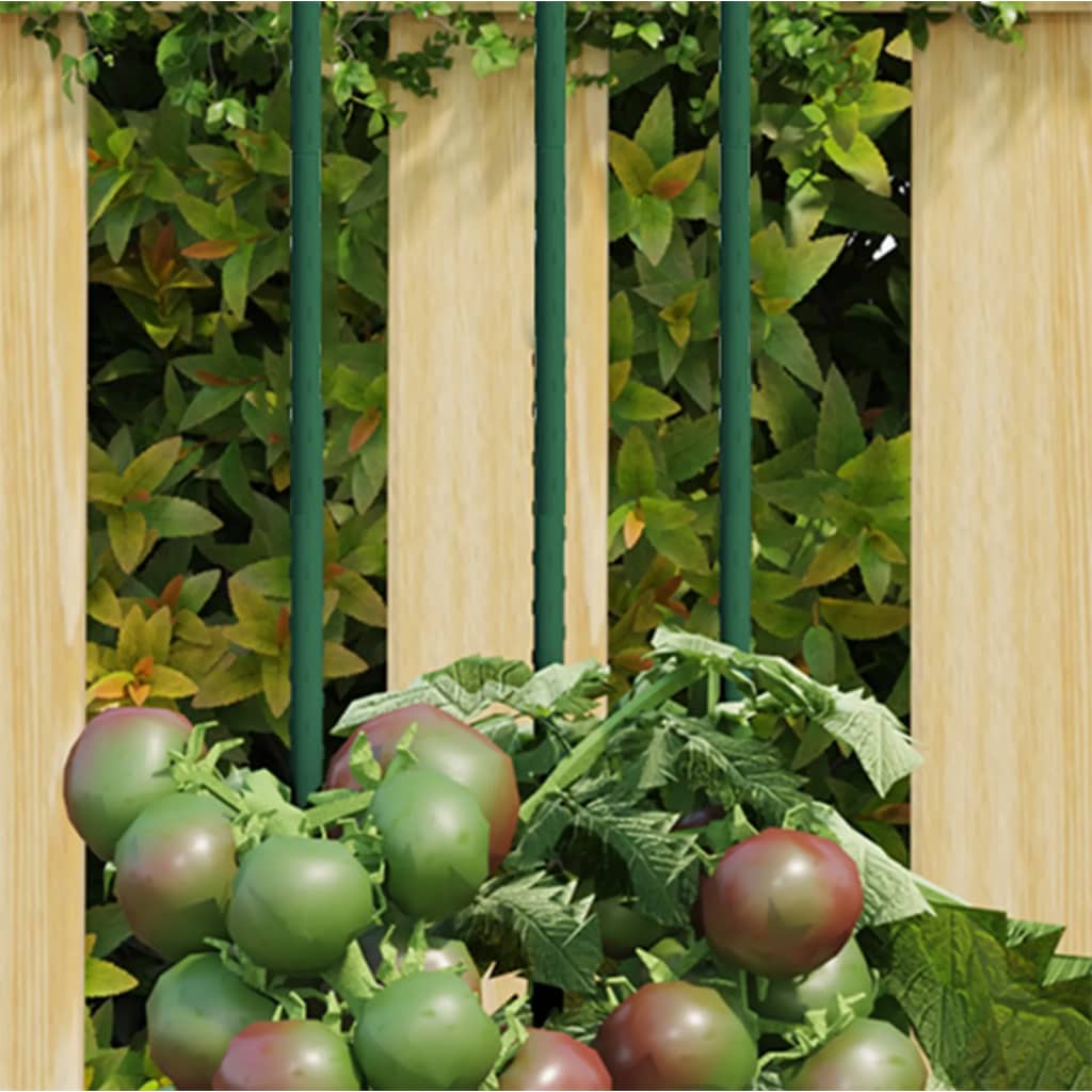 VidaXL Pflanzenstäbe, 30 Stück, 115 cm, Stahl, Grün