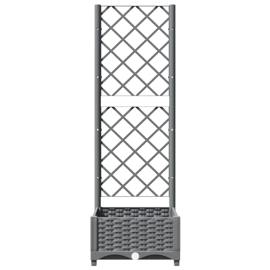 VidaXL Pflanzkübel mit Rankgitter 40x40x121,5 cm Polypropylen