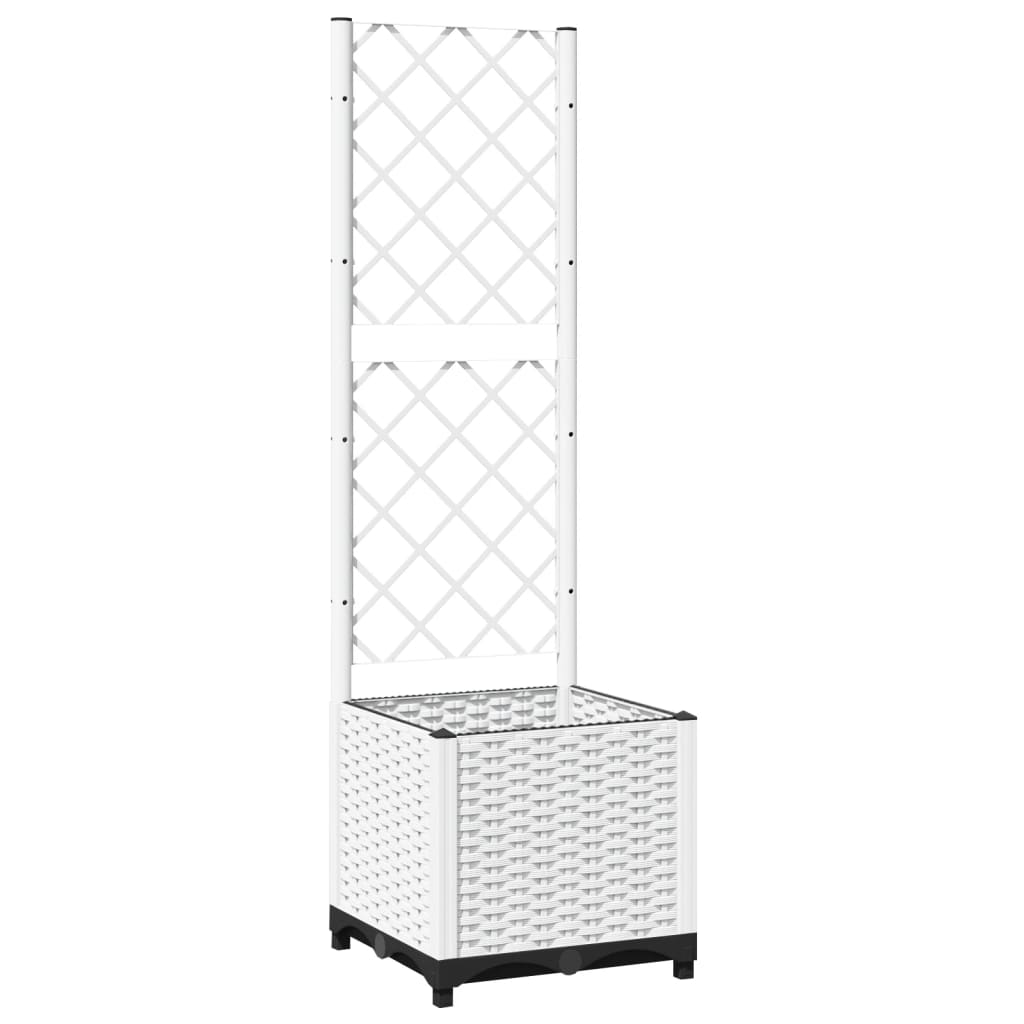 VidaXL Pflanzkübel mit Rankgitter 40x40x136 cm Polypropylen