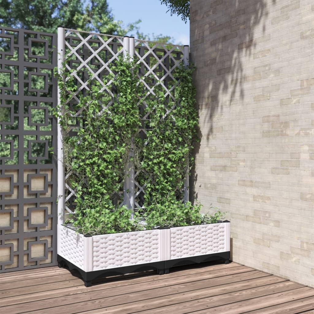 VIDAXL -Planzer mit Spalier 80x40x121,5 cm Polypropylen