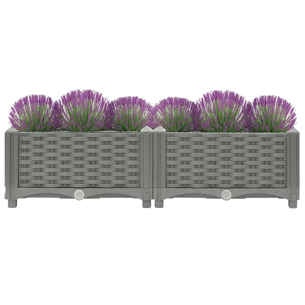 Vidaxl plantenbak verhoogd 80x40x23 cm polypropeen