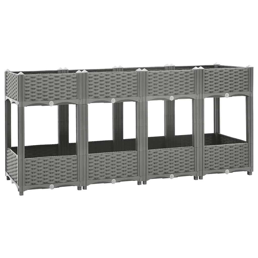 Vidaxl plantenbak verhoogd 160x40x71 cm polypropeen