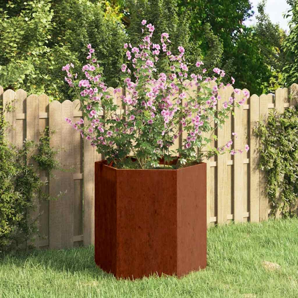 VidaXL Pflanzkübel Rostfarben 40x40x45 cm Cortenstahl