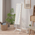 VIDAXL - Spiegel mit LEDs 34x37x146 cm, weiß lackiert