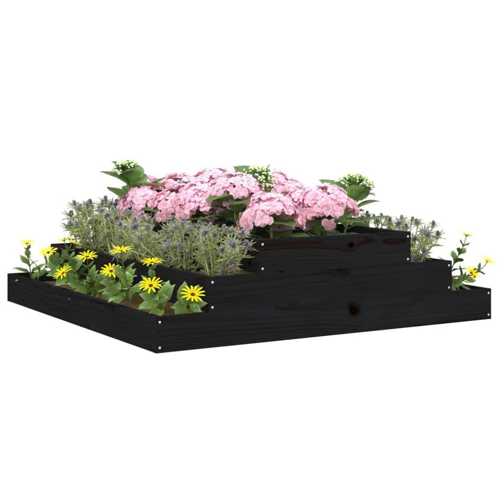 Vidaxx -Pflanzer Big 110x110x27 cm Festkiefer schwarz