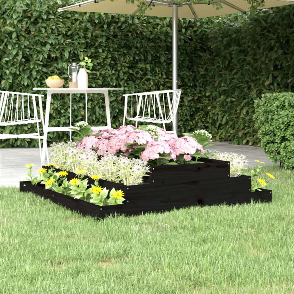 Vidaxx -Pflanzer Big 110x110x27 cm Festkiefer schwarz