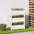 VIDAXL -Planungsbox 77x25x104,5 cm Festkiefer weiß