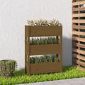 VIDAXL -Planungsbox 77x25x104,5 cm Festkiefer Honigbraun