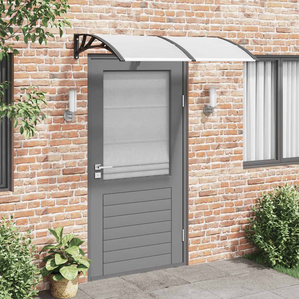 Vidaxl deurluifel 150x100 cm polycarbonaat zwart