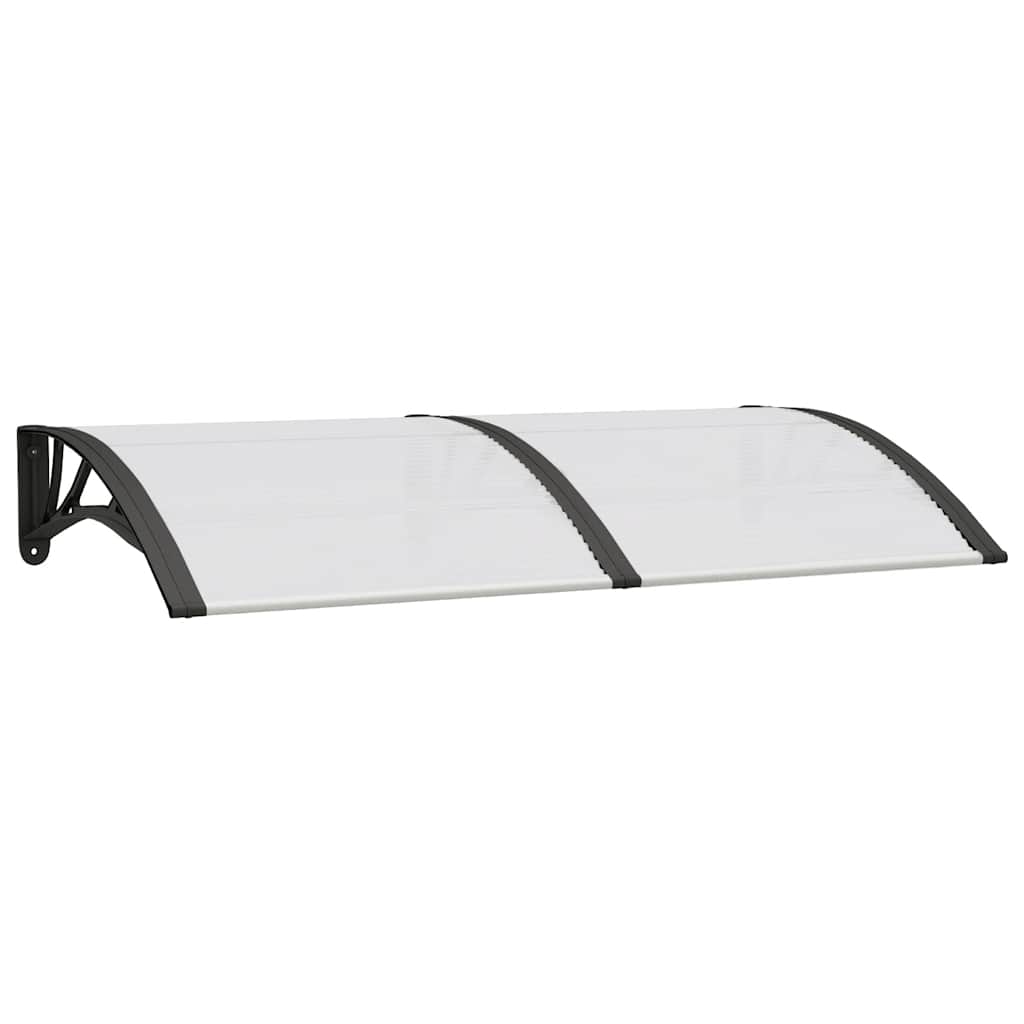 VidaXL Türvordach 150x75 cm Polycarbonat Schwarz und Transparent