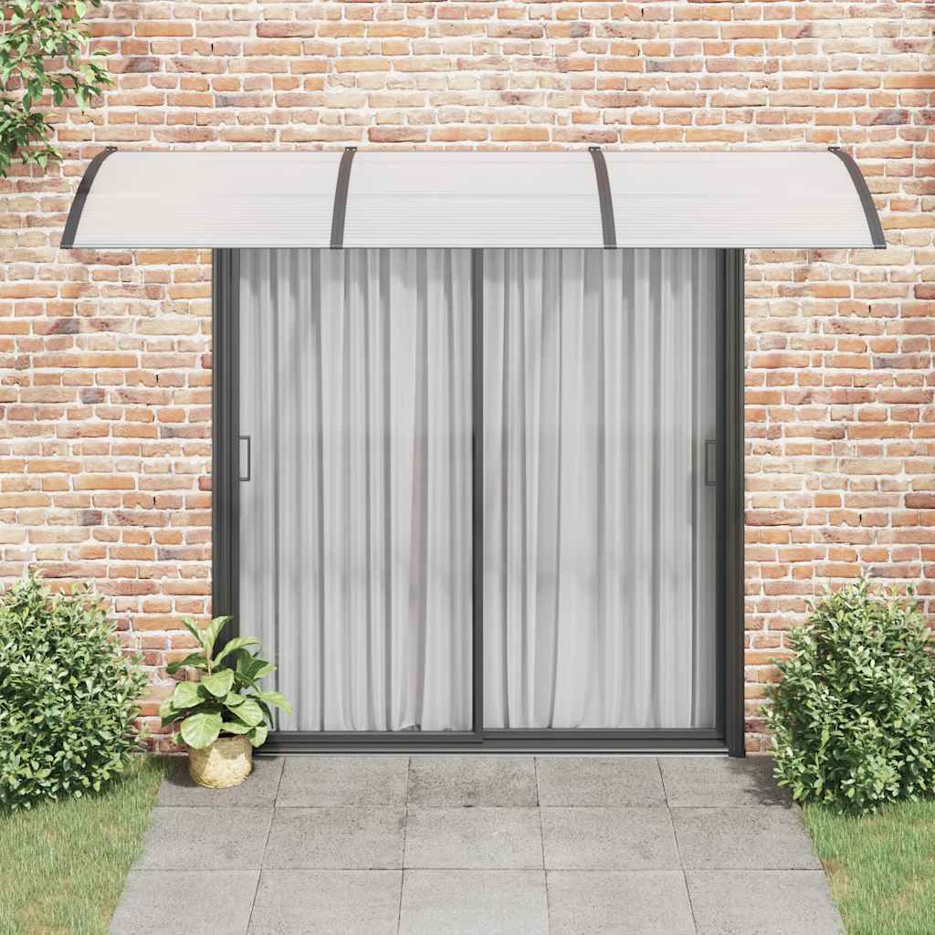 Vidaxxl -Tür -Baldachin 300x75 cm Polycarbonat schwarz und transparent