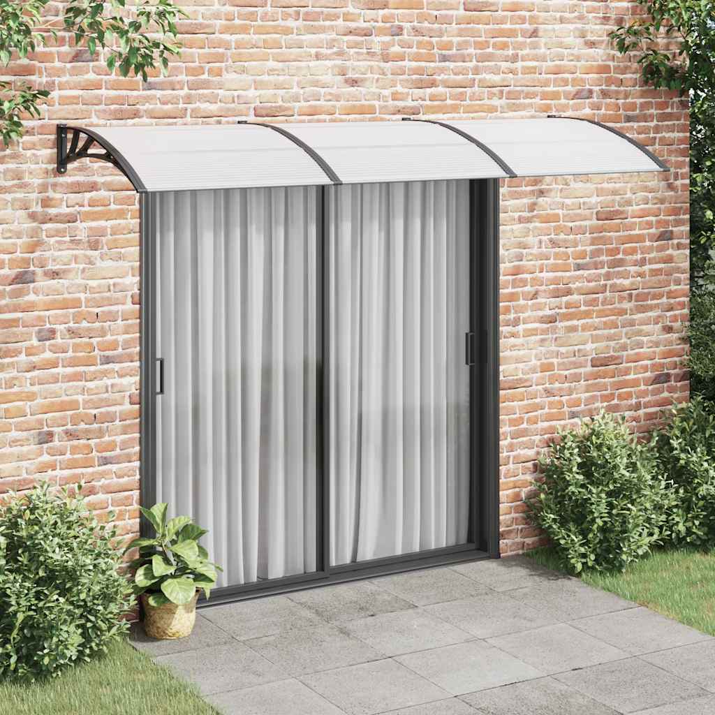 Vidaxxl -Tür -Baldachin 300x75 cm Polycarbonat schwarz und transparent