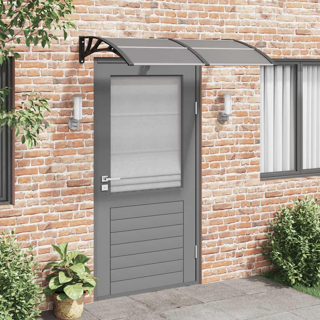 VidaXL Türvordach 150x75 cm Polycarbonat Schwarz