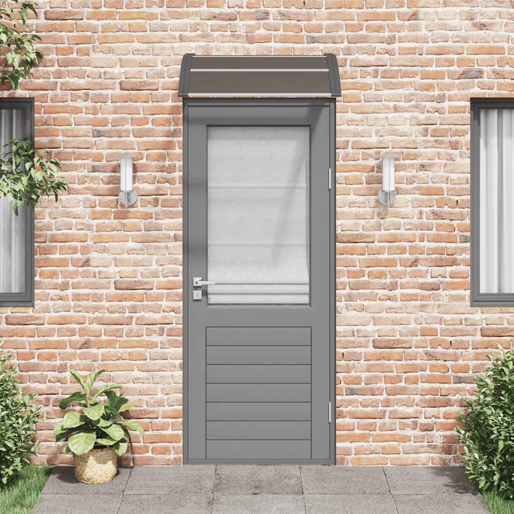 VidaXL Türvordach 80x75 cm Polycarbonat Schwarz