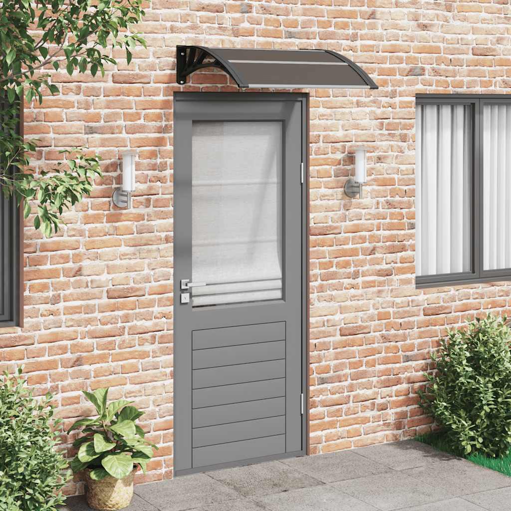VidaXL Türvordach 80x75 cm Polycarbonat Schwarz