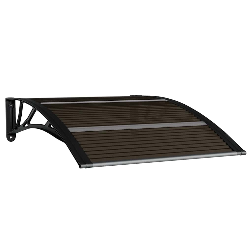 VidaXL Türvordach 100x75 cm Polycarbonat Schwarz