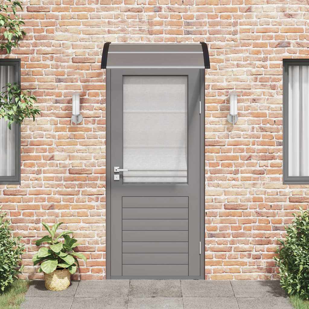 VidaXL Türvordach 100x75 cm Polycarbonat Schwarz