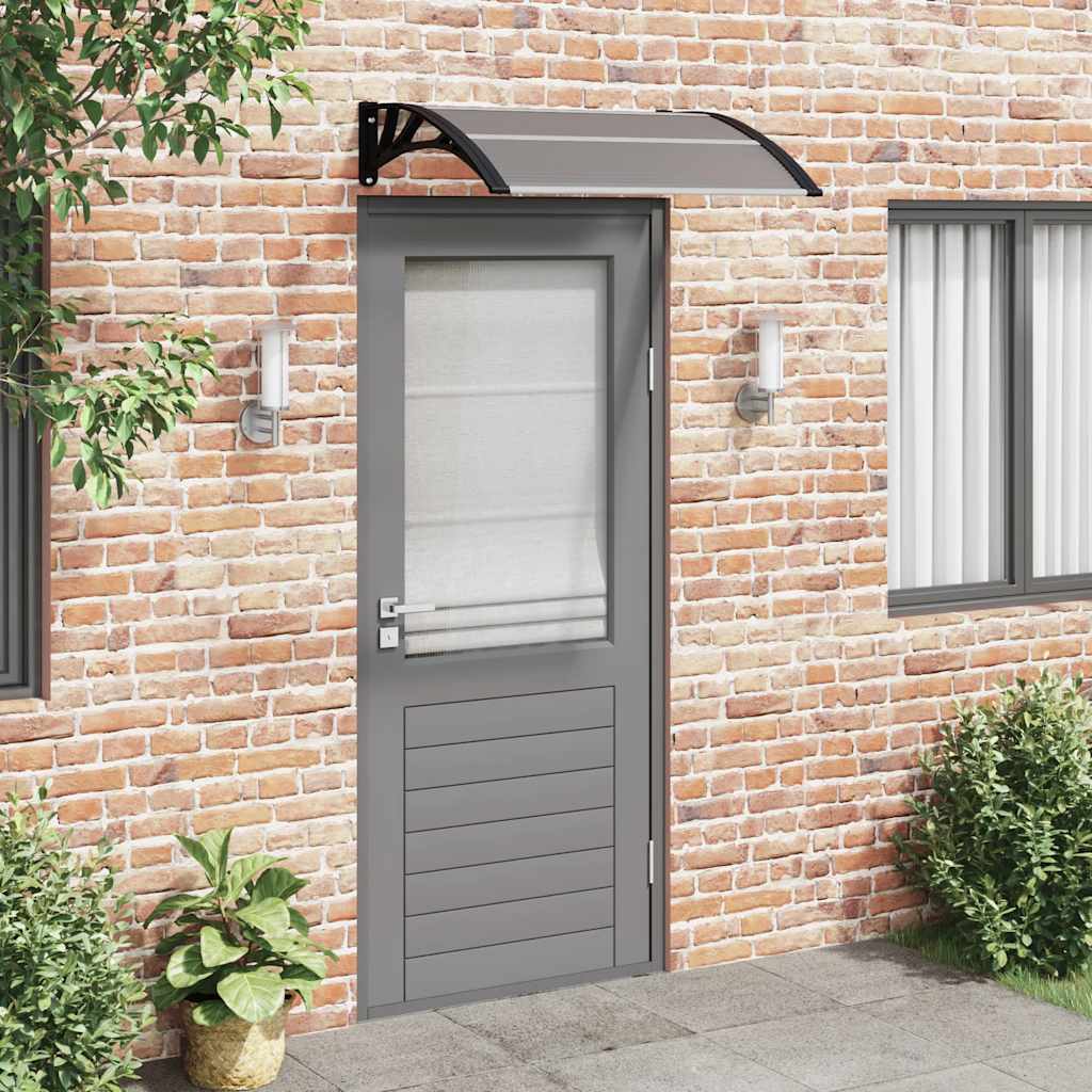 VidaXL Türvordach 100x75 cm Polycarbonat Schwarz