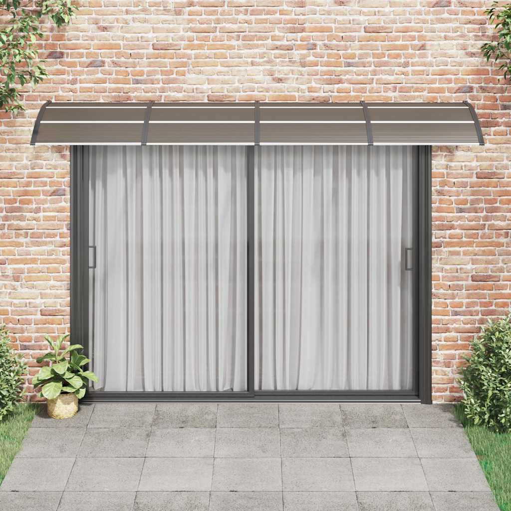 Vidaxxl -Tür -Baldachin 350x75 cm Polycarbonat schwarz und transparent