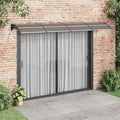 Vidaxxl -Tür -Baldachin 350x75 cm Polycarbonat schwarz und transparent