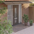Vidaxl deurluifel 350x75 cm polycarbonaat zwart