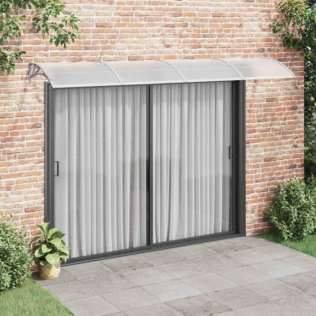 Vidaxl deurluifel grijs 350x100 cm polycarbonaat
