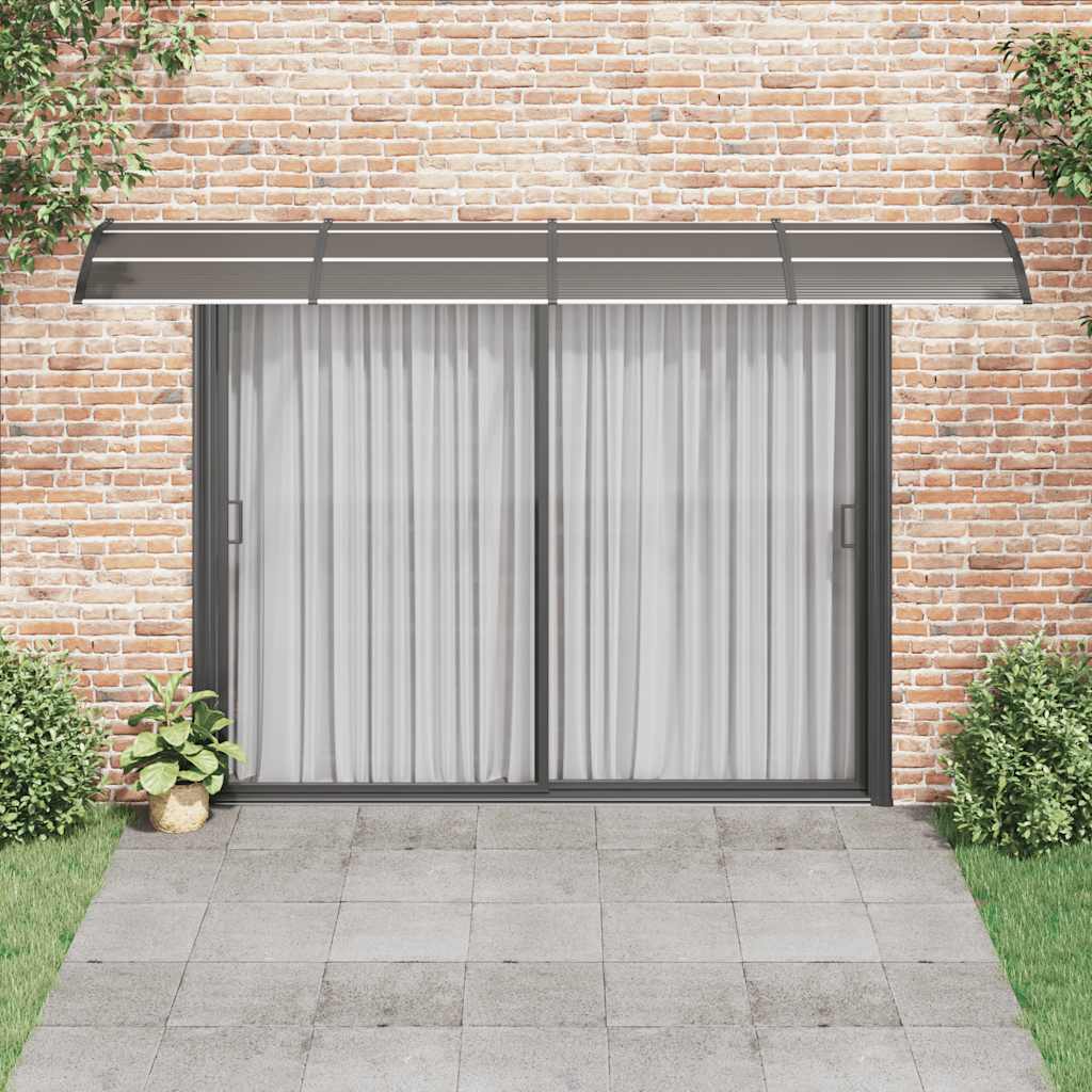 Vidaxxl -Tür -Baldachin 400x75 cm Polycarbonat schwarz