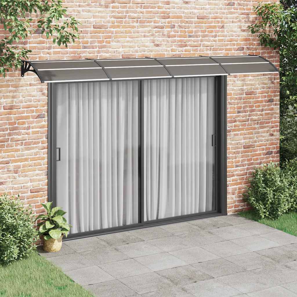 Vidaxxl -Tür -Baldachin 400x75 cm Polycarbonat schwarz