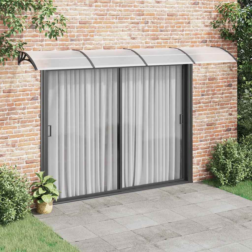 Vidaxxl -Tür -Baldachin 400x100 cm Polycarbonat schwarz