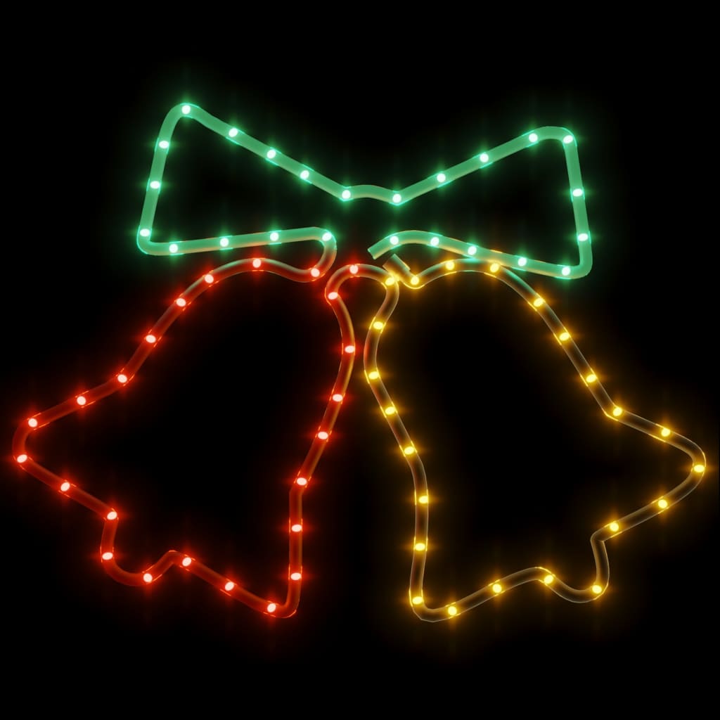 Vidaxl kerstfiguren klokken met 72 led's 2 st 50x56 cm