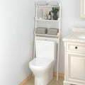 Vidaxl toiletrek 63,5x32x179 cm massief grenenhout wit