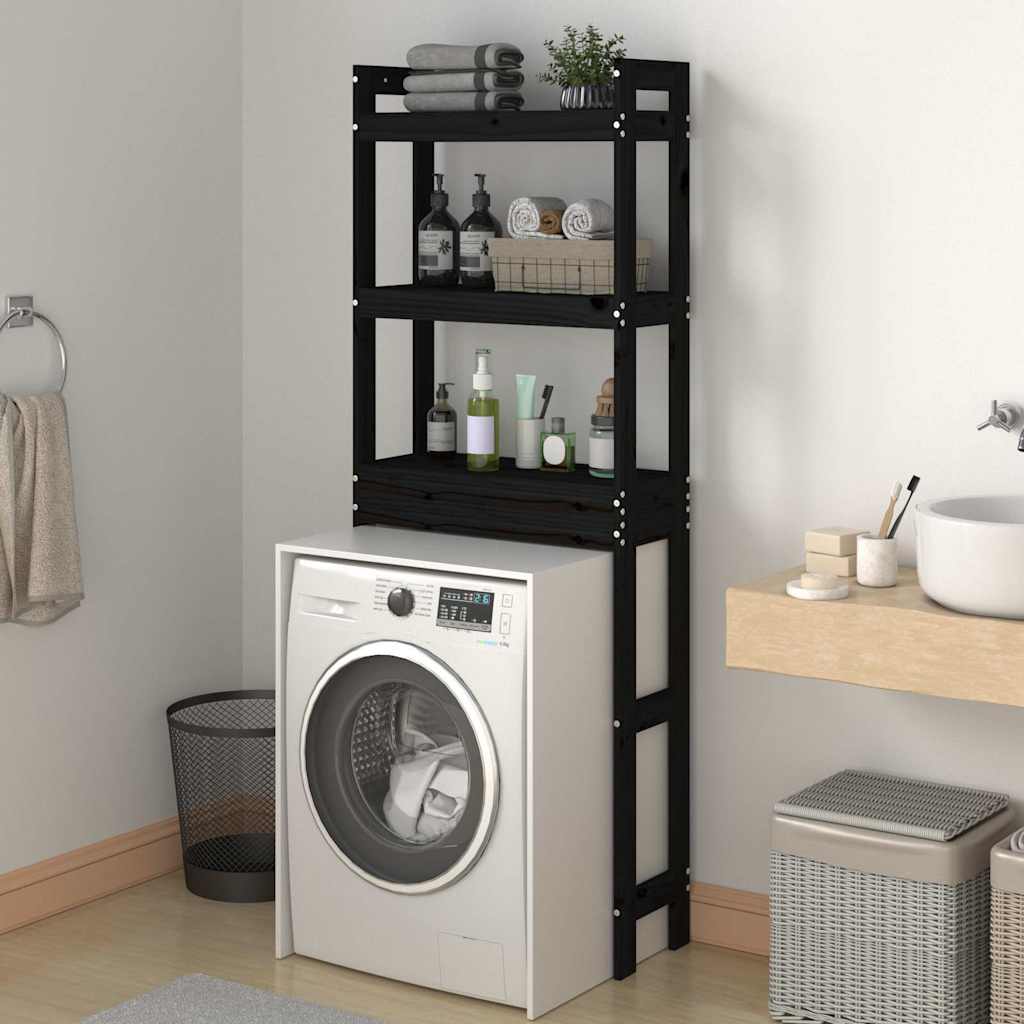 Vidaxx WC-Halterung 63x26x171 cm Festkiefer schwarz