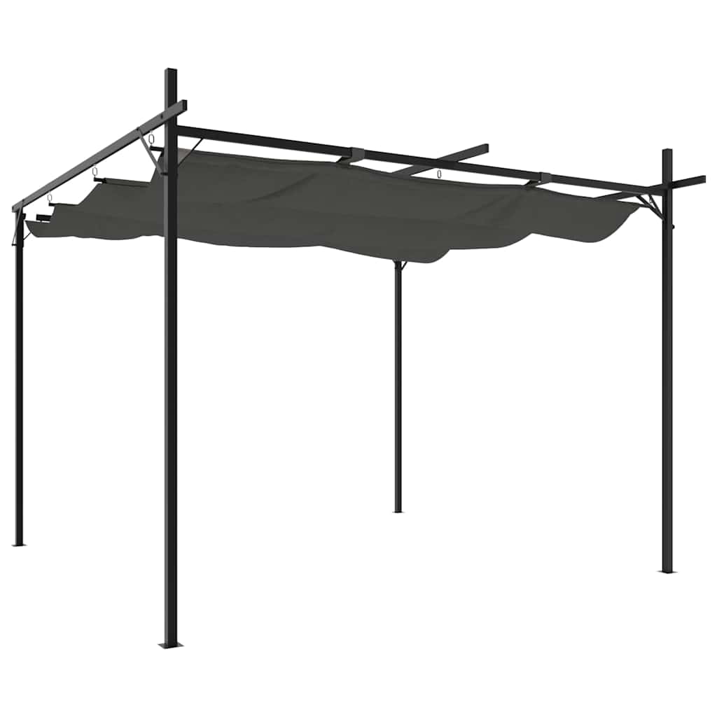 VIDAXL -Pergola mit offenem Dach 295x292x230 Anthrazit -gelöscht