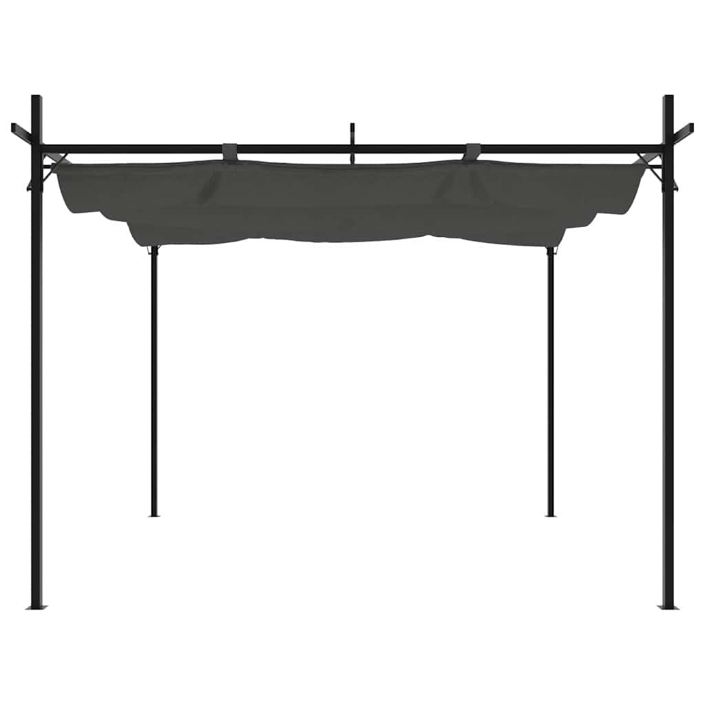 VIDAXL -Pergola mit offenem Dach 295x292x230 Anthrazit -gelöscht