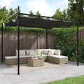 VIDAXL -Pergola mit offenem Dach 295x292x230 Anthrazit -gelöscht