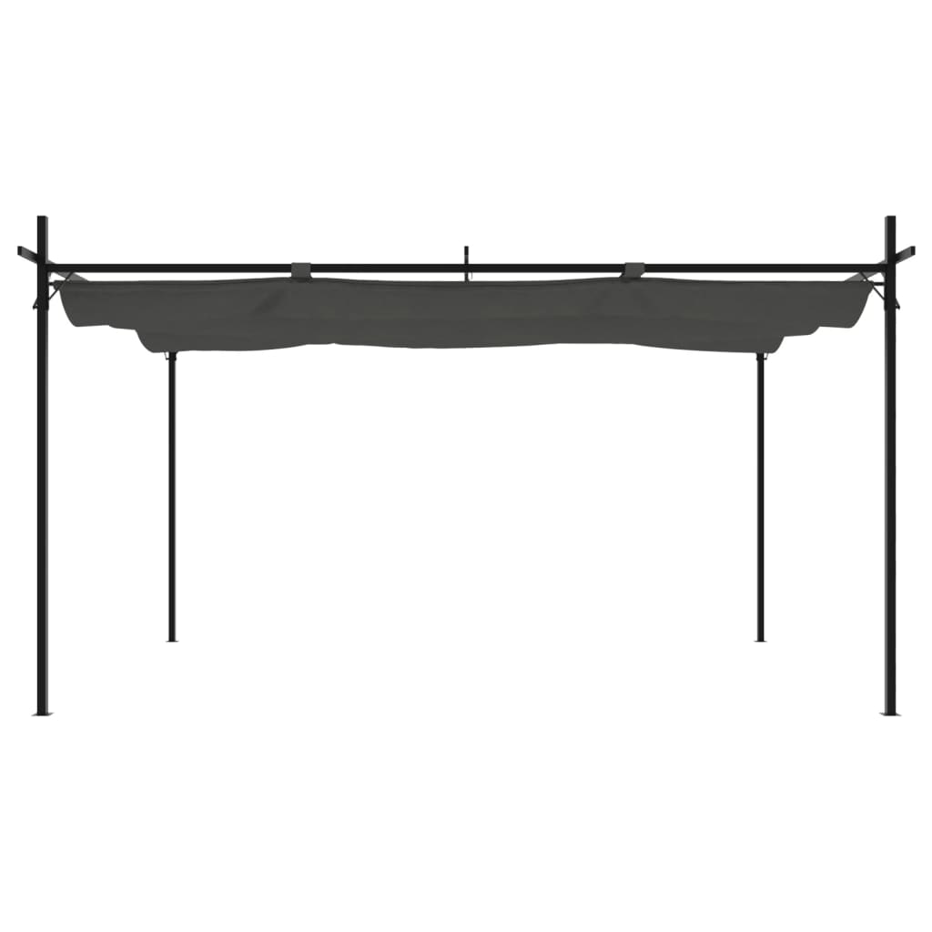 Vidaxl pergola met uitschuifbaar dak 395x292x230 antracietkleurig