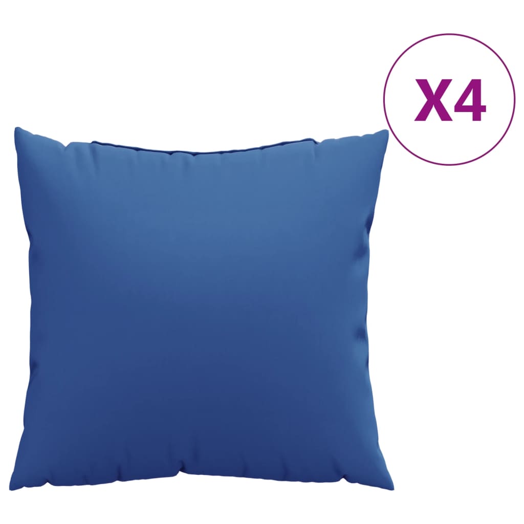 VidaXL Sofakissen, 4 Stück, 50 x 50 cm, Stoff, königsblau